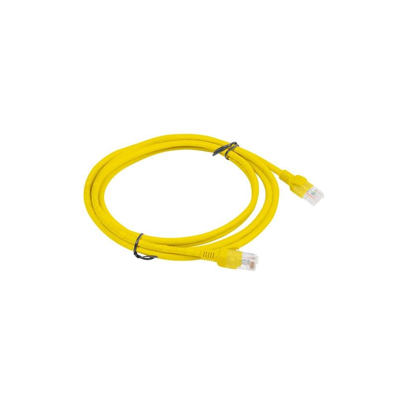 Patchcord Lanberg UTP kat.5e 2m żółty