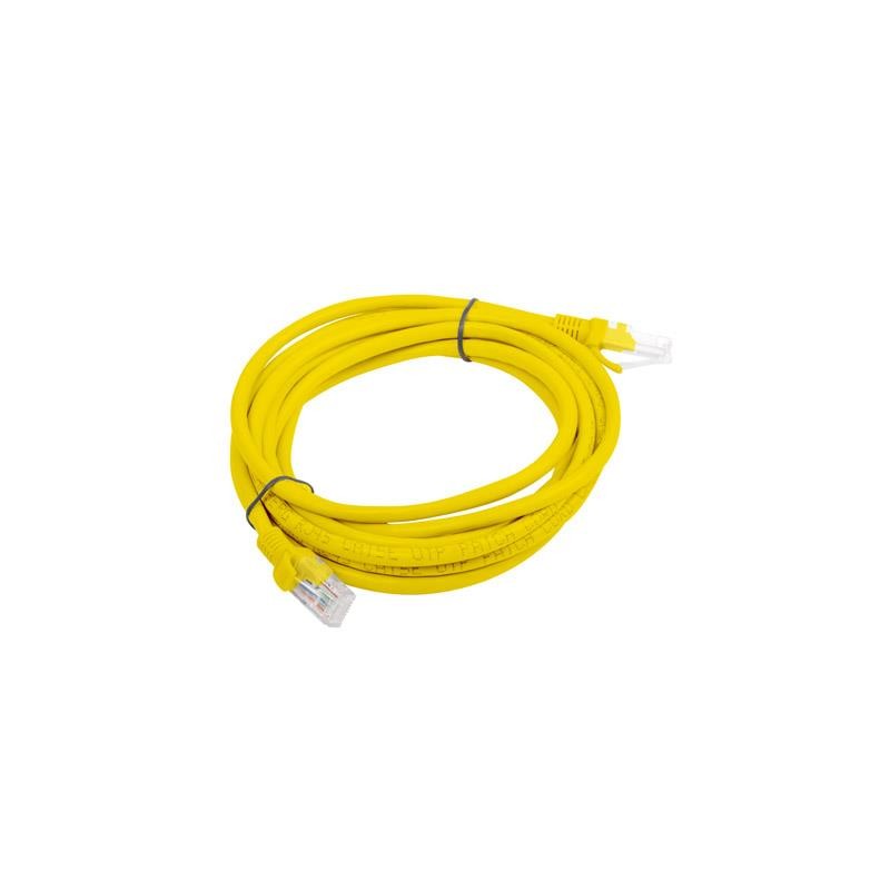 Patchcord Lanberg UTP kat.5e 3m żółty