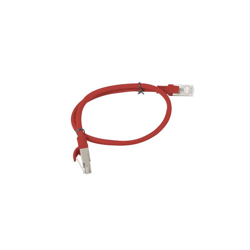 Patchcord Lanberg UTP kat.5e 0,5m czerwony
