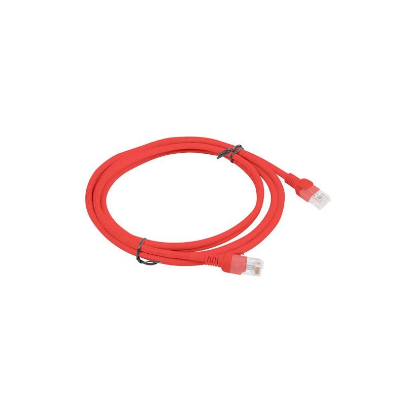 Patchcord Lanberg UTP kat.5e 2m czerwony