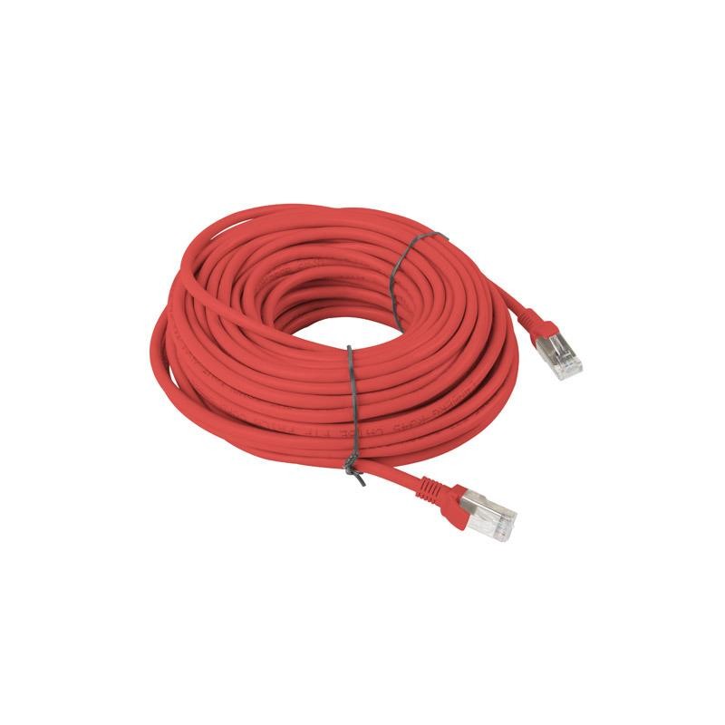 Patchcord Lanberg UTP kat.5e 30m czerwony fluke passed