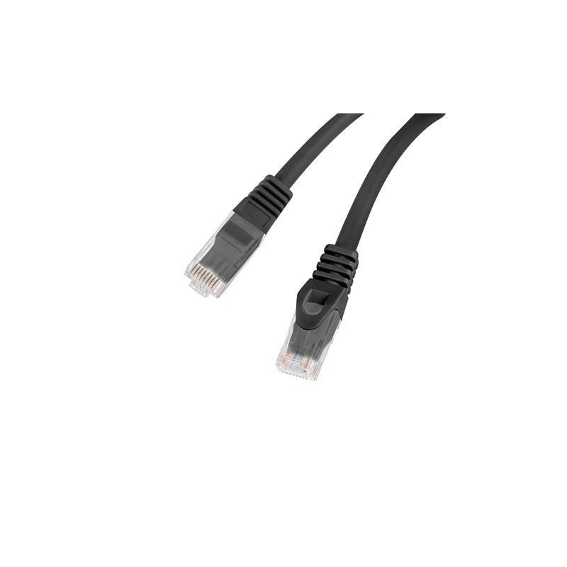Patchcord Lanberg UTP kat.6 1m LSZH CU fluke passed czarny