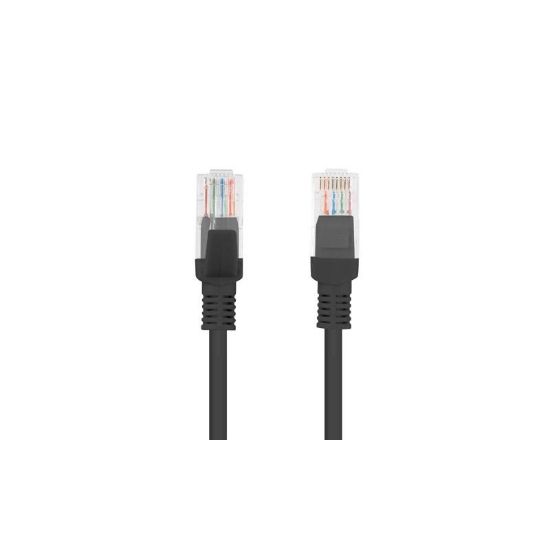 Patchcord Lanberg UTP kat.5e 2m czarny box fluke passed