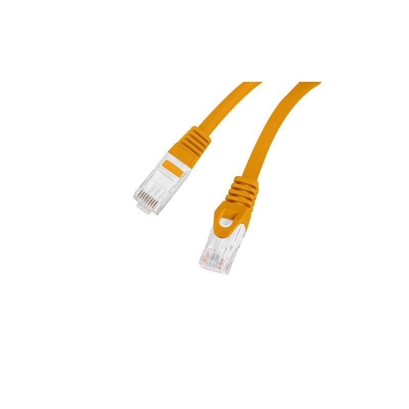 Patchcord Lanberg UTP kat.6 1m LSZH CU fluke passed pomarańczowy