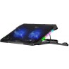Podstawka chłodząca Defender NS-502 laptop notebook 15.6-17.3" 2xUSB 2 fans podświetlenie RGB + uchwyt smartfon