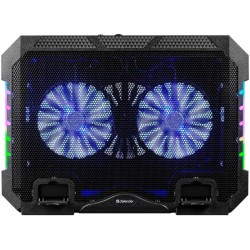 Podstawka chłodząca Defender NS-502 laptop notebook 15.6-17.3" 2xUSB 2 fans podświetlenie RGB + uchwyt smartfon