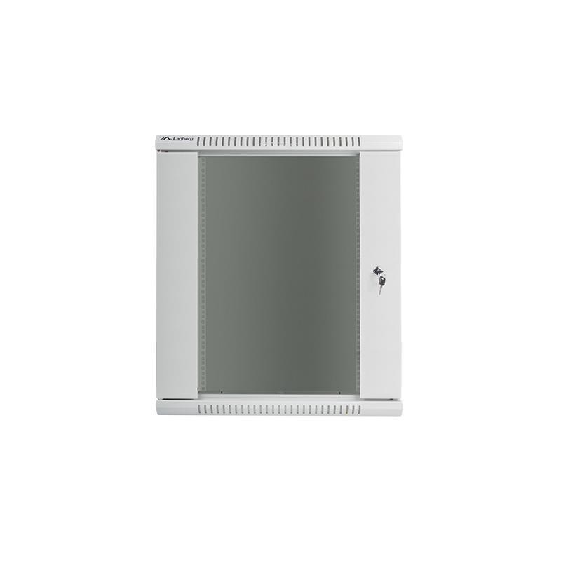 Szafa instalacyjna Rack wisząca 19" 15U 600x450 szara Lanberg (flat pack)
