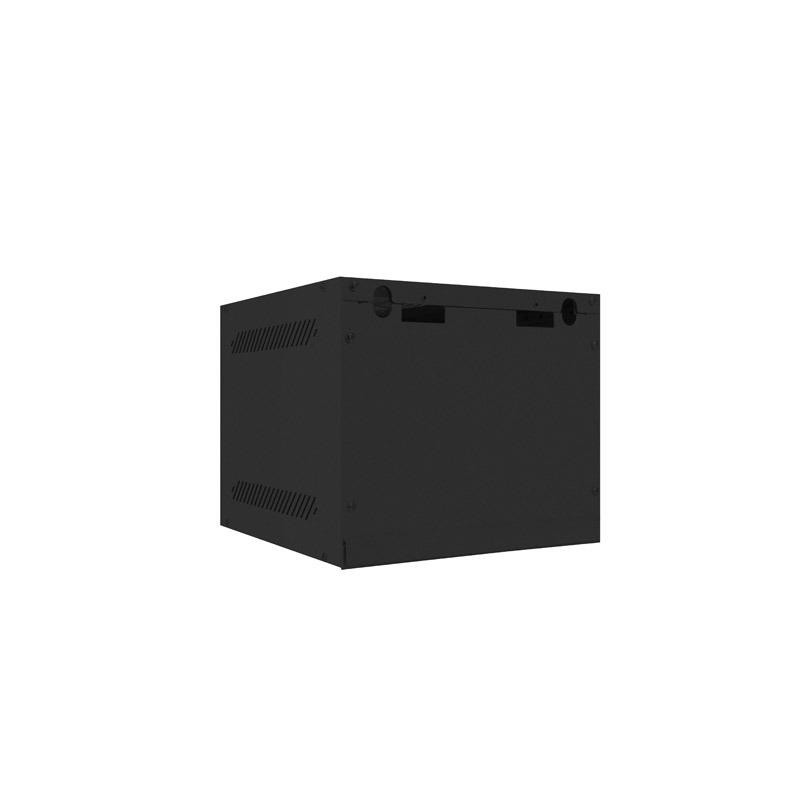 Szafa instalacyjna Rack wisząca 10" 6U 280x310mm czarna Lanberg (flat pack) drzwi metalowe