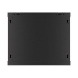 Szafa instalacyjna Rack wisząca 19" 9U 600x600 czarna drzwi metalowe Lanberg (flat pack)