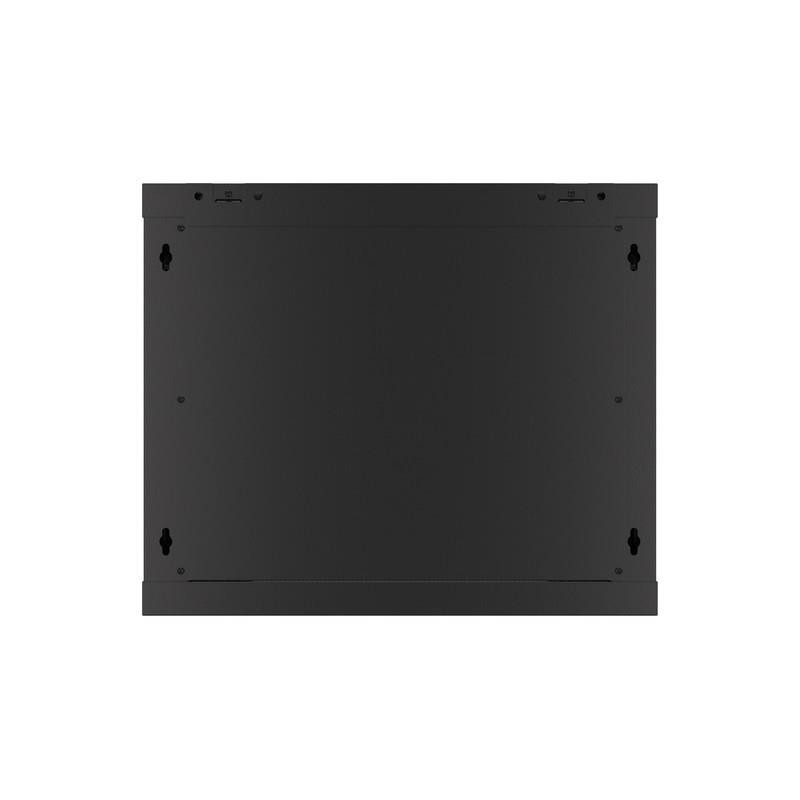 Szafa instalacyjna Rack wisząca 19" 9U 600x600 czarna drzwi metalowe Lanberg (flat pack)