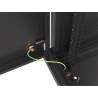 Szafa instalacyjna Rack wisząca 19" 9U 600x600 czarna drzwi metalowe Lanberg (flat pack)