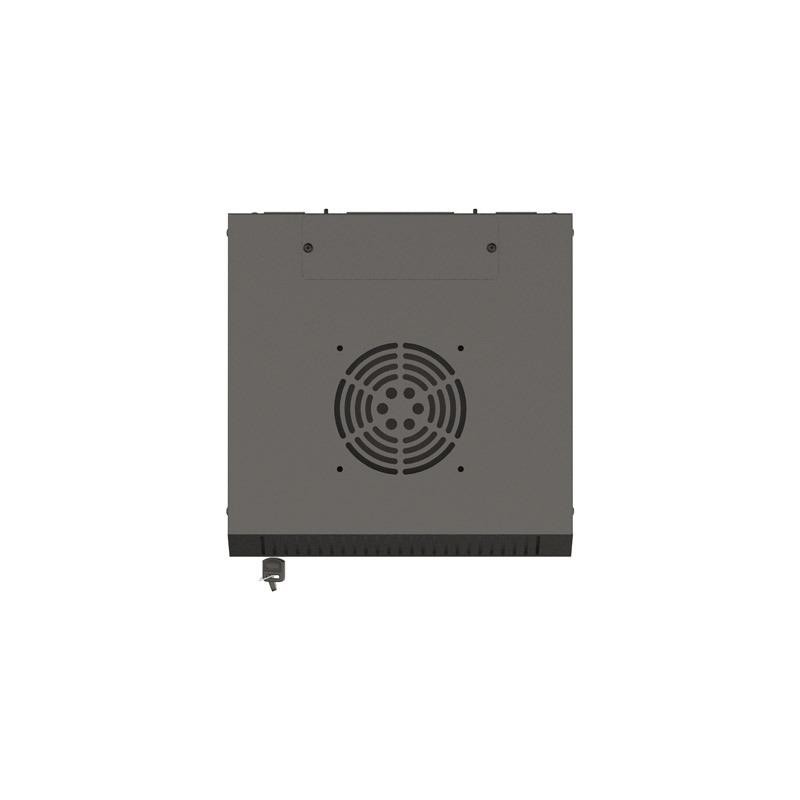 Szafa instacyjna Rack Lanberg Wisząca 10" 4U 300x300 Drzwi Przeszkolone (flat pack) Czarna