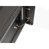 Szafa instacyjna Rack Lanberg Wisząca 10" 4U 300x300 Drzwi Przeszkolone (flat pack) Czarna