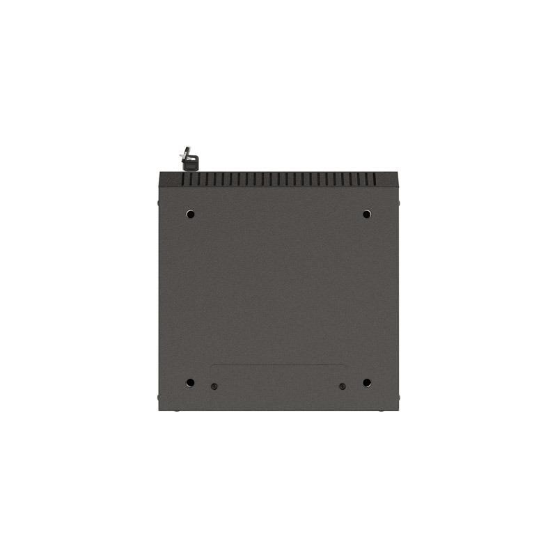 Szafa instalacyjna Rack Lanberg Wisząca 10" 6U 300x300 Drzwi przeszklone (flat pack) Czarna
