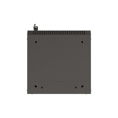 Szafa instalacyjna Rack Lanberg Wisząca 10" 6U 300x300 Drzwi przeszklone (flat pack) Czarna