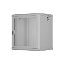 Szafa instalacyjna Rack wisząca 19" 12U 600x450 szara drzwi perforowane Lanberg (flat pack)