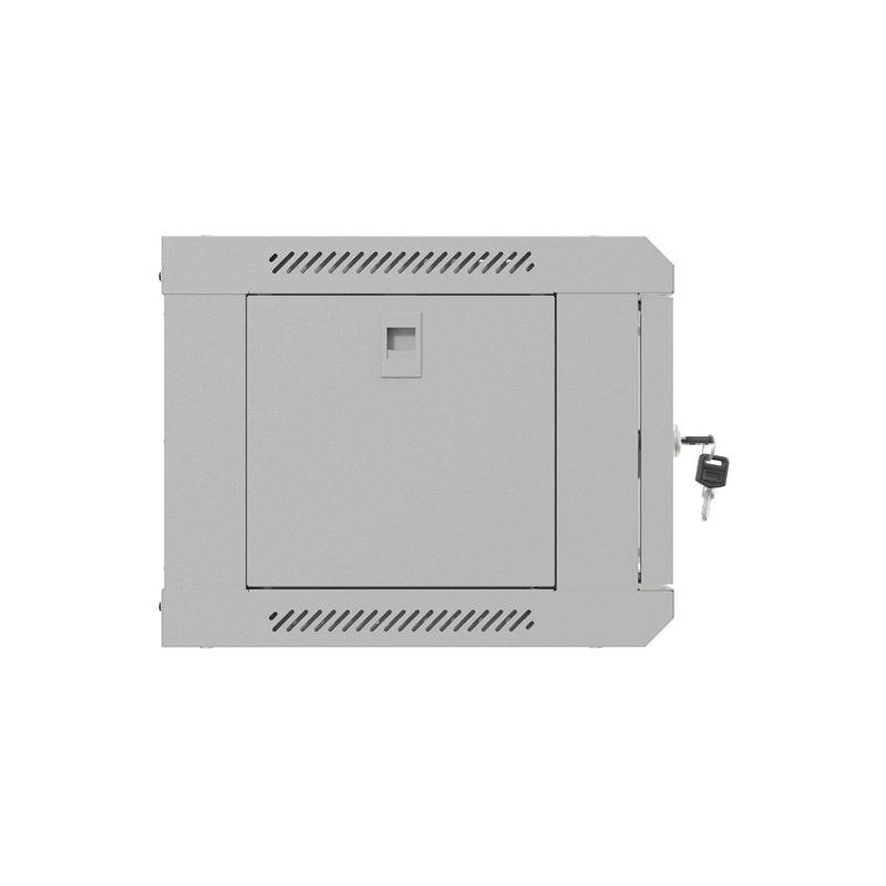 Szafa instalacyjna Rack wisząca 19" 4U 540x350 szara Drzwi przeszklone Lanberg (flat pack)