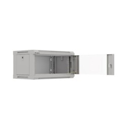 Szafa instalacyjna Rack wisząca 19" 4U 540x350 szara Drzwi przeszklone Lanberg (flat pack)