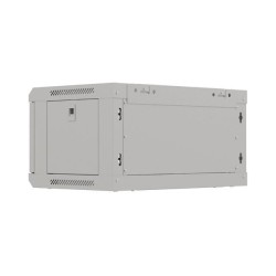 Szafa instalacyjna Rack wisząca 19" 4U 540x350 szara Drzwi przeszklone Lanberg (flat pack)