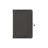 Szafa instalacyjna Rack wisząca 19" 9U 540x350 czarna Drzwi przeszklone Lanberg (flat pack)