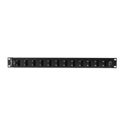 Przełącznica światłowodowa Lanberg 12xSC Duplex / 12xLC Quad Rack 19" 1U Czarna + akcesoria