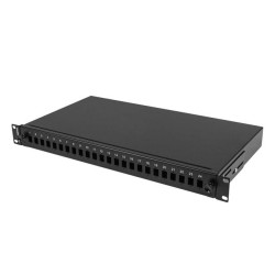 Przełącznica światłowodowa Lanberg 24xSC Simplex / 24xLC Duplex RACK 19" 1U Czarna + akcesoria