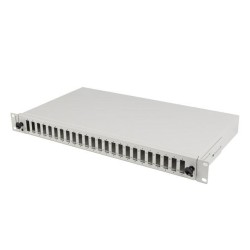 Przełącznica światłowodowa Lanberg 24xSC Duplex / 24xLC Quad RACK 19" 1U Szara + akcesoria