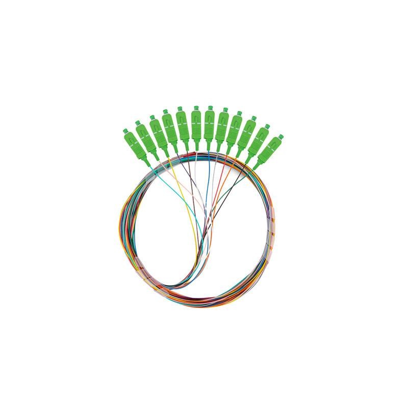Pigtail światłowodowy Lanberg SM SC/APC EASY STRIP 9/125 G657A1 12X2M Multikolor
