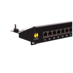 Patch panel 19" Netrack 24-porty kat. 6A FTP wyposażony