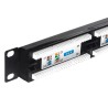 Patch panel 19'' Netrack 24-porty kat. 6 UTP, z półką
