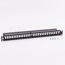 Patch panel keystone 19" 24-porty, UTP Netrack