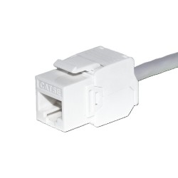 Moduł keystone Jack RJ45 kat. 5e UTP, beznarzędziowy Netrack, biały