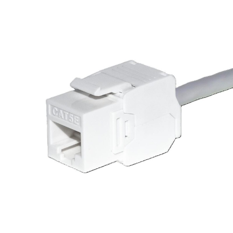 Moduł keystone Jack RJ45 kat. 5e UTP, beznarzędziowy Netrack, biały