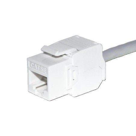 Moduł keystone Jack RJ45 kat. 5e UTP, beznarzędziowy Netrack, biały