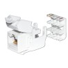 Moduł keystone Jack RJ45 kat. 5e UTP, beznarzędziowy Netrack, biały