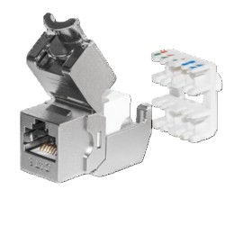 Moduł keystone Jack RJ45 kat. 6 FTP, beznarzędziowy Netrack