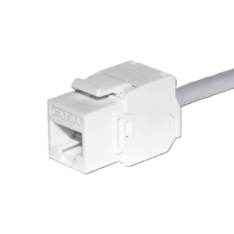 Moduł keystone Jack RJ45 kat. 6A UTP, beznarzędziowy, biały Netrack