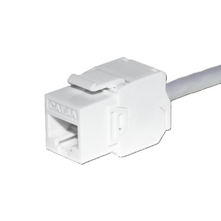 Moduł keystone Jack RJ45 kat. 6A UTP, beznarzędziowy, biały Netrack