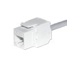 Moduł keystone Jack RJ45 kat. 6A UTP, beznarzędziowy, biały Netrack