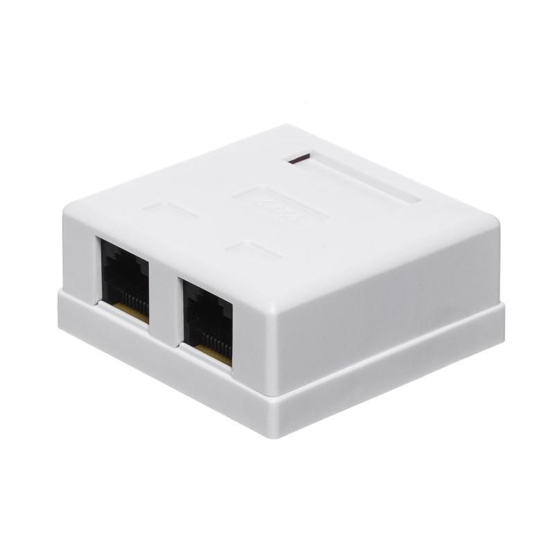 Gniazdo natynkowe kompletne 2xRJ45 8p8c UTP Cat6 LSA Netrack
