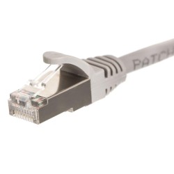 Patchcord RJ45, kat. 6 FTP F/UTP, 1m, Netrack, szary
