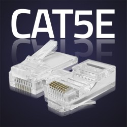 Wtyk QOLTEC złącze modularne RJ45 | CAT5e | UTP | Pozłacane styki | 10 sztuk