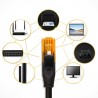 Kabel Patchcord Qoltec UTP | CAT6 | 2 x RJ-45 | High speed 1Gb/s | Pozłacane styki | 10m | Czarny