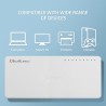 Switch niezarządzalny Qoltec przełącznik sieciowy 8 x port RJ45 | 1000Mbps | Fast Ethernet | LAN