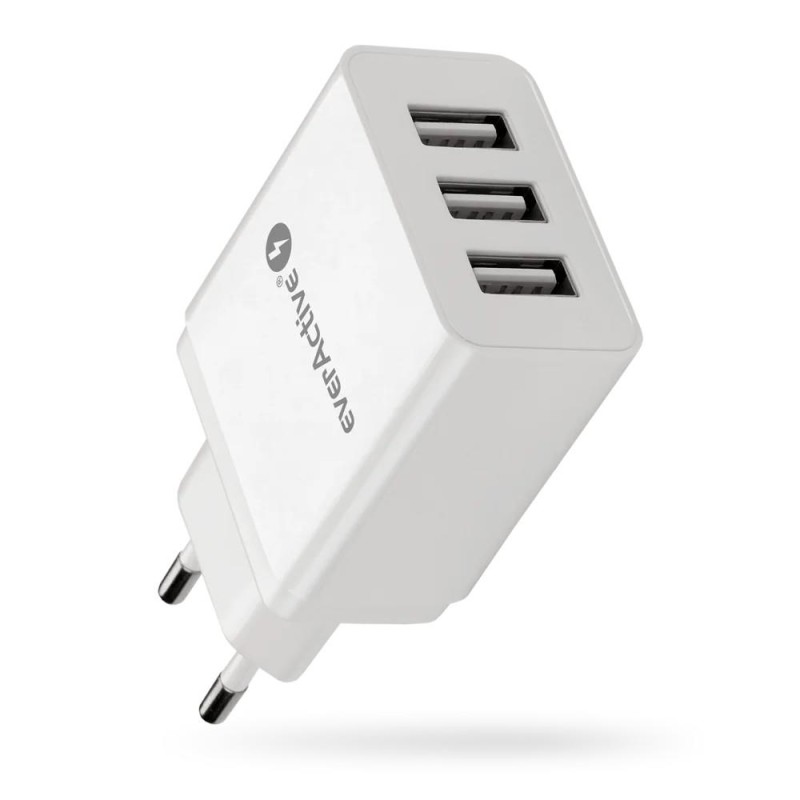 Ładowarka sieciowa everActive SC-300 3xUSB 3,4A