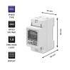 Miernik zużycia energii Qoltec na szynę DIN | jednofazowy elektroniczny licznik | 230V | LCD | 2P