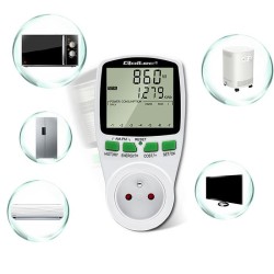 Watomierz Qoltec Licznik zużycia energii PM0627 z historią pomiaru | 3680W | 16A | LCD