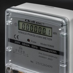 Miernik zużycia enrgii Qoltec jednofazowy elektroniczny licznik | 230V | LCD