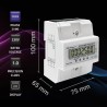 Miernik zużycia enrgii Qoltec na szynę DIN | Trójfazowy elektroniczny licznik | 400V | 100A | LCD | 4P