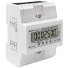 Miernik zużycia enrgii Qoltec na szynę DIN | Trójfazowy elektroniczny licznik | 400V | 100A | LCD | 4P